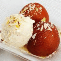 Gulab Jamun with Ice Cream