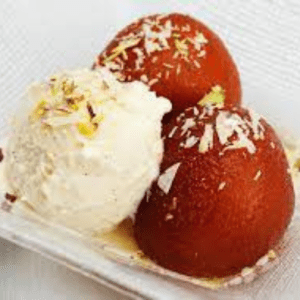 Gulab Jamun with Ice Cream