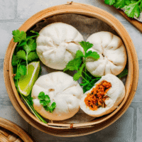 steamed baozi veg